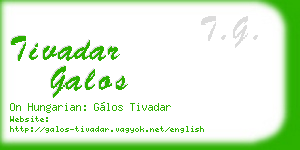 tivadar galos business card