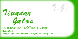 tivadar galos business card